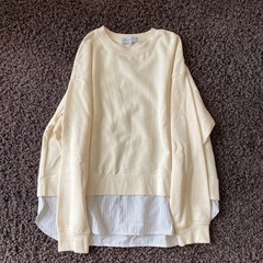 新品✨重ね着風トレーナー　LL