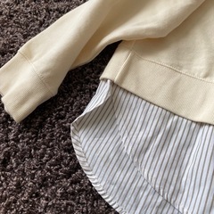 新品✨重ね着風トレーナー　LLの画像