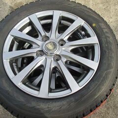 【取付交換】軽自動車 155/65R14 新品スタッドレスタイヤ&中古アルミセット ブリジストン VRX2の画像