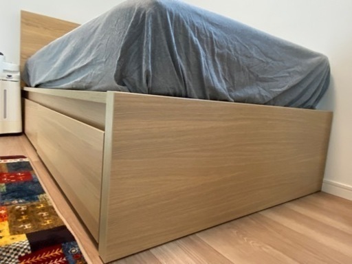 IKEA MALM シングルベット　無印マットレス付き