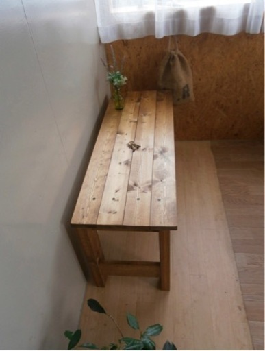 アンティーク風・ベンチ・テーブル・飾り台　100×36cm