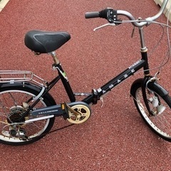 お話し中　折りたたみ自転車②