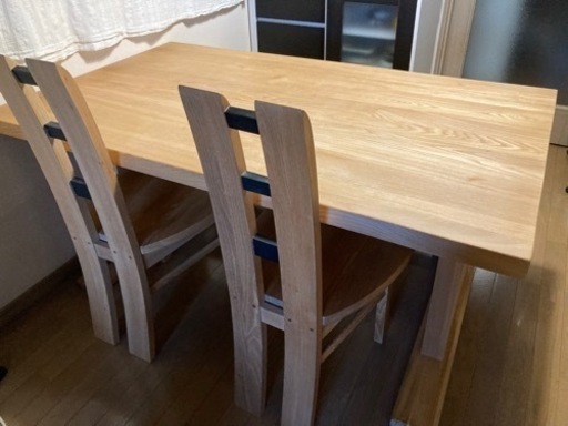 【★値下げしました！】ダイニングセット ベンチ×椅子2脚 定価15万円