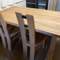 【★値下げしました！】ダイニングセット ベンチ×椅子2脚 定価15万円