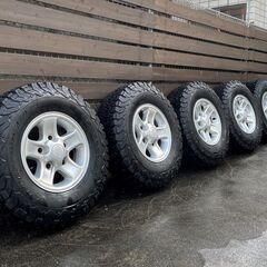 引取限定(東京都)◆個人◆ディフェンダー◆BFグッドリッチ◆オールテレーン製235/85R16◆ホイールタイヤ5本セット◆溝残多い◆2016年製