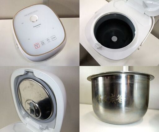 パナソニック 2021年製 IHジャー炊飯器 3.5合 IH式 備長炭釜 ホワイト SR-KT060-W タッチキー Panasoni