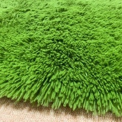 【お引き渡し決定】芝生みたいな緑のラグ　約95✖️140 の画像
