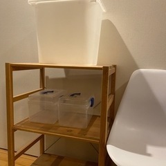無印棚　椅子イームス系　IKEA 収納ケース