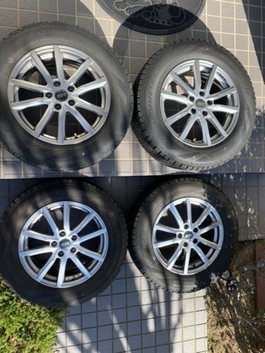 ハリアー等 225/65R17 ピレリー スタッドレス+アルミホイル 4本セット