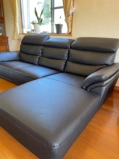 3人掛けソファー合成革　ペットがいても傷付きにくい