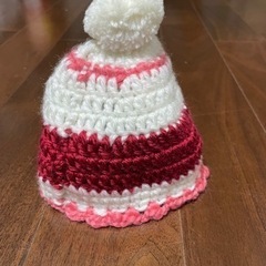 新生児～6ヶ月手編み帽子