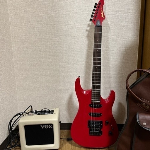 受付中 エレキギター ma-400 アンプとギターケースセット