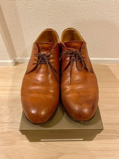 パドローネ　PADRONE  プレーントゥ　レザー　キャメル　42