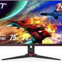 AOC ゲーミング液晶モニター 27G2E5/11 (27インチ/フルHD/IPS/HDMI/DisplayPort/75Hz/応答速度1ms/HDRエフェクトモード/FreeSync/フリッカーフリー/ローブルーモード)