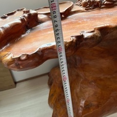 一枚木雕刻お茶テーブル