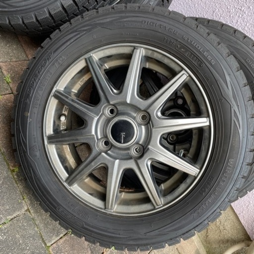 スタッドレスタイヤ　アルミホイール付　ダンロップ　155/65R13