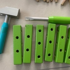 木の工具おもちゃの画像