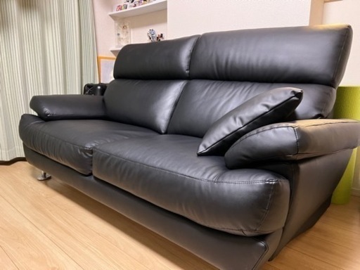 ニトリ　ソファー　合皮　3人掛　nシールド　3人用　美品　直接取引
