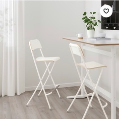 美品　IKEA イケア バーカウンターチェア　ホワイトの画像