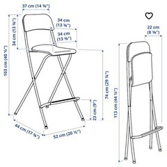 美品　IKEA イケア バーカウンターチェア　ホワイトの画像