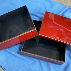 お重箱　二段　お正月　おせちの画像