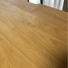 引き取り限定　ベルメゾン　アルダー材のコンパクトデスク 幅80 デスク 机 天然木 コンパクト 引き出し 奥行35cmの画像