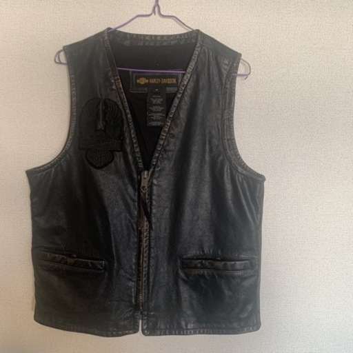 希少　Harley Davidson ハーレーダビッドソン メンズ レザー ベスト メンズ　Mサイズ　Leather Vest ハーレー純正 正規品 MADE IN INDIA