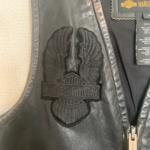 希少　Harley Davidson ハーレーダビッドソン メンズ レザー ベスト メンズ　Mサイズ　Leather Vest ハーレ