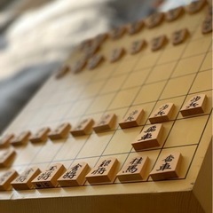 脚付き5寸将棋盤と彫駒セット
