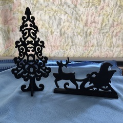 お値下げ！　黒　クリスマスオーナメント　2種　クリスマスツリー　...