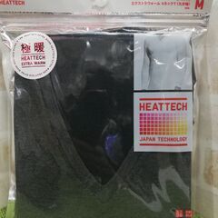 ユニクロ　ヒートテックエクストラウォーム　VネックT/タイツ ２点セット（極暖・9分袖）Mサイズ☆管理Y-11281154の画像