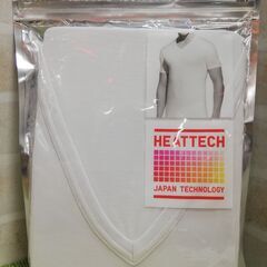 ユニクロ　ヒートテック　VネックT（半袖）ホワイト/グレー ２点セット Mサイズ☆管理Y-11281158の画像