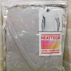 ユニクロ　ヒートテック　VネックT（半袖）ホワイト/グレー ２点セット Mサイズ☆管理Y-11281158の画像