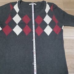 千鳥柄カーディガンの画像