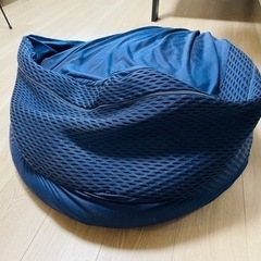 ビーズクッション　ネイビー（カバー洗濯可）の画像