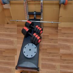 45kg？【1万3千円】ハヤウマラックベンチ+プレス他色々セット
