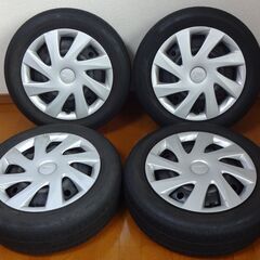 室内保管品 ブリジストン ダイハツ純正 スチールホイール ホイールカバー付き 14インチ 155/65R14 2018年製 軽自動車 等に!!