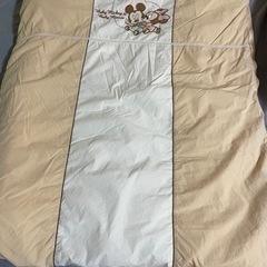 ベビーベッド　マット・ディズニー布団付きの画像