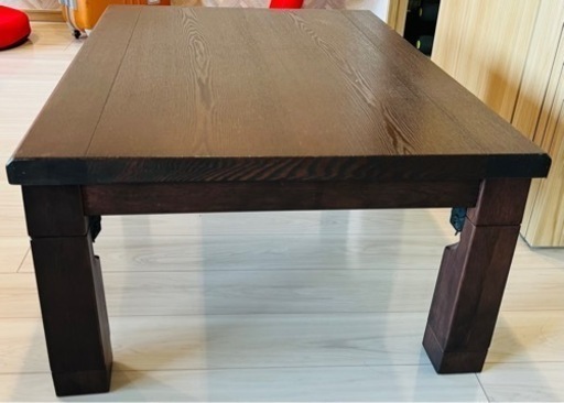 ニトリ製長方形こたつ、105cm ✖️75cm、羽毛カバー付き、　KOTO-105 DBR
