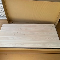 未使用 国産檜 ダイニングテーブルの画像