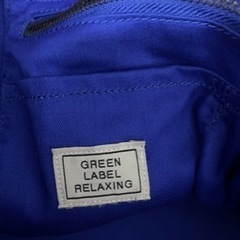 ブルーのトートバッグの画像