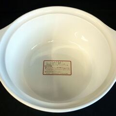☆未使用品 超耐熱ガラス食器 クックマスター N-38 鳴海製陶 ネオスラム 深鍋 直径約22cm 容量約1.9L 長期保管品 調理器具 札幌 北20条店の画像