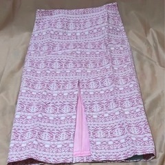 ラレイア　スカート　サイズS　ピンク　ボトムス　レディース　スリット　ロング　マキシ丈の画像
