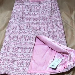 ラレイア　スカート　サイズS　ピンク　ボトムス　レディース　スリット　ロング　マキシ丈の画像
