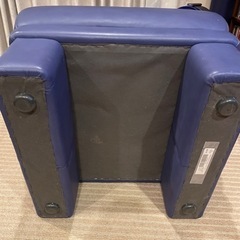 独Himolla製オットマン　牛革レザー　ブルーの画像