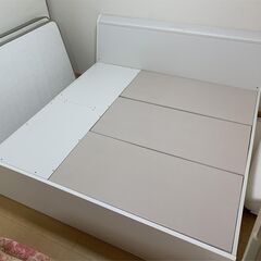 ニトリ ダブルベッドフレーム(ヴァイン2 深型/WH)