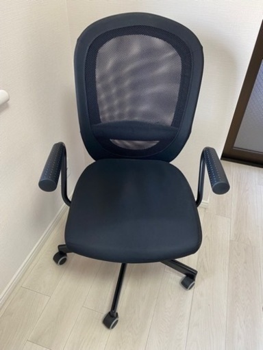 IKEA FLINTAN フリンタン オフィスチェア アームレスト付き　ブラック黒