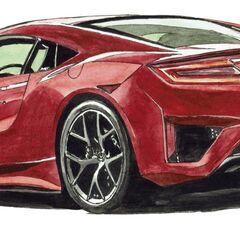 NC-217 ホンダNSX/S800 限定版画 直筆サイン有 額装済 作家 平右ヱ門の画像