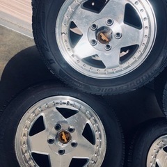 冬タイヤ 195/65R15 パジェロ等SUV用アルミ付きブリヂストン製ブリザック　4本組の画像