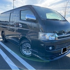 車検付き ベッド付き 走行8万キロ ナビ BT トヨタ ハイエー...